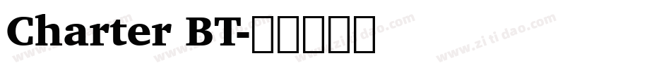 Charter BT字体转换